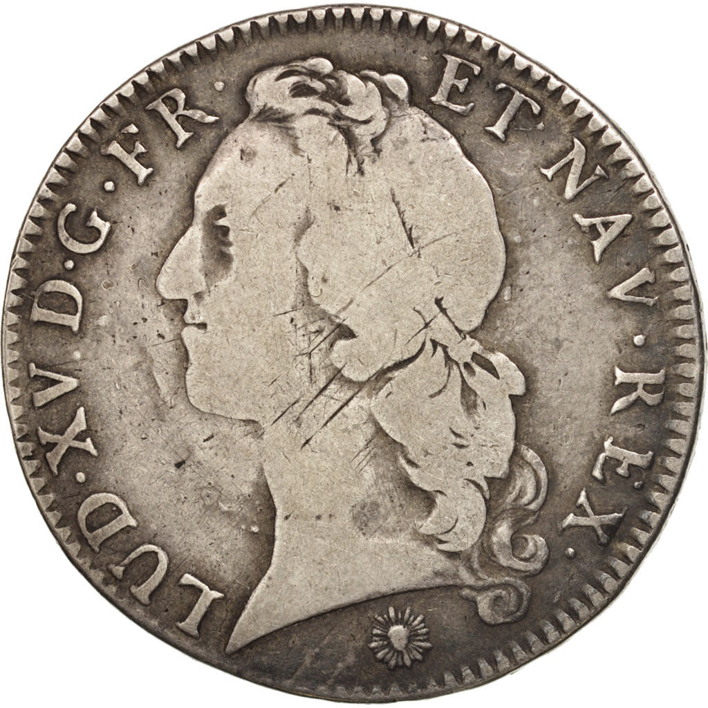 France, Louis XV, Ecu, 1742 D, Lyon, Silver, Gadoury:322