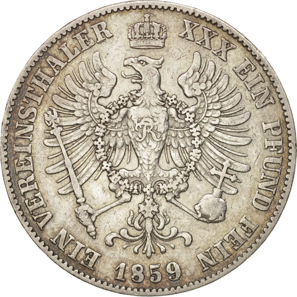 German States, PRUSSIA, Friedrich Wilhelm IV, Thaler, 1859, Berlin, KM:471