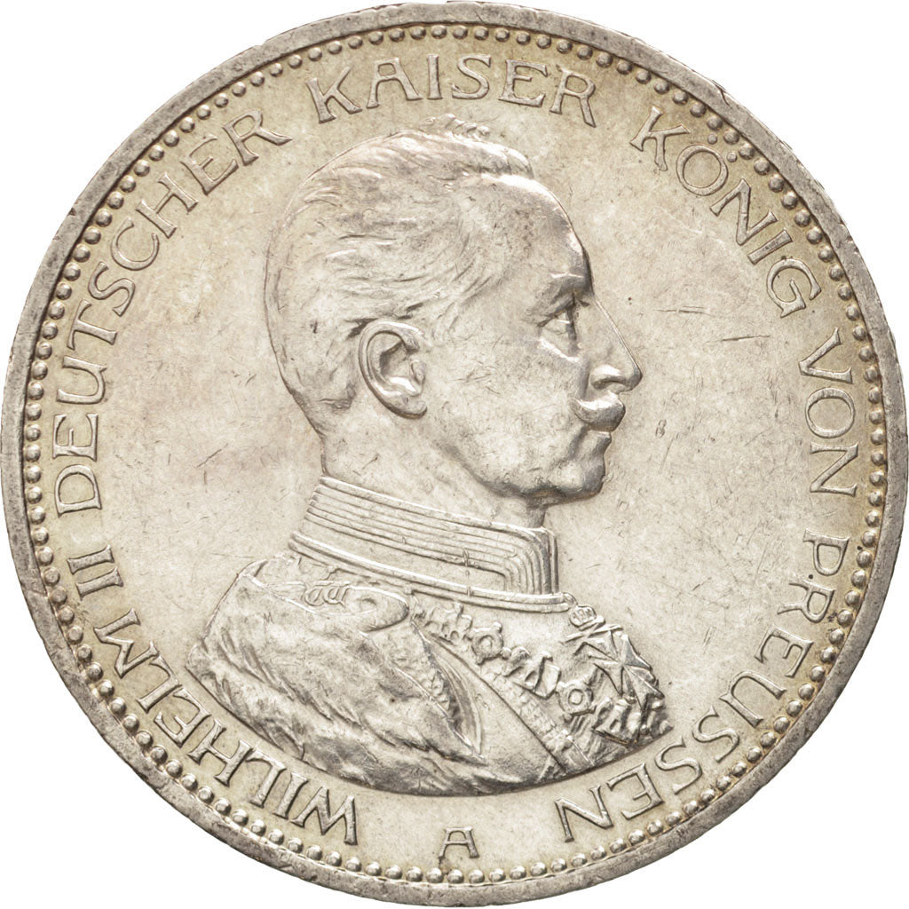 German States, PRUSSIA, Wilhelm II, 5 Mark, 1914, Berlin, Silver, KM:536
