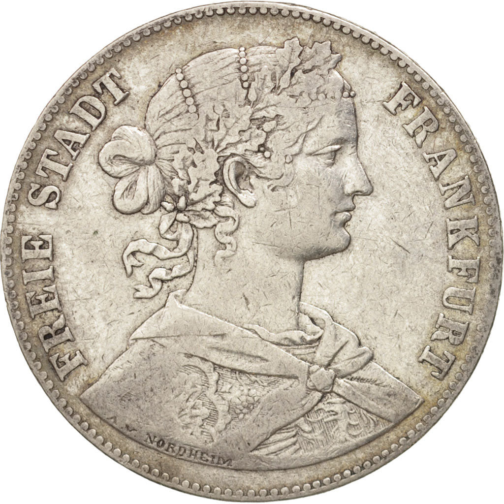 German States, FRANKFURT AM MAIN, Thaler, 1860, Frankfurt, Silver, KM:360