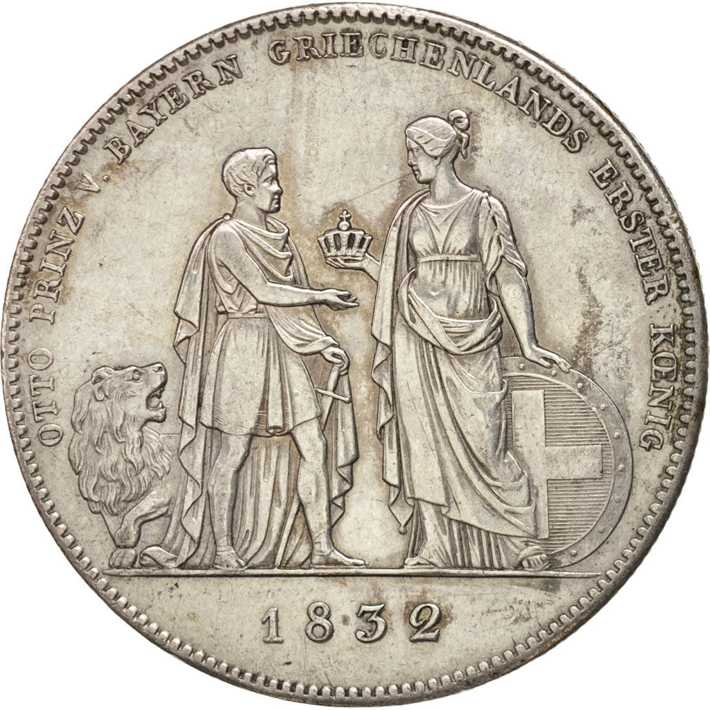 German States, BAVARIA, Ludwig I, Thaler, 1832, Munich, Silver, KM:761