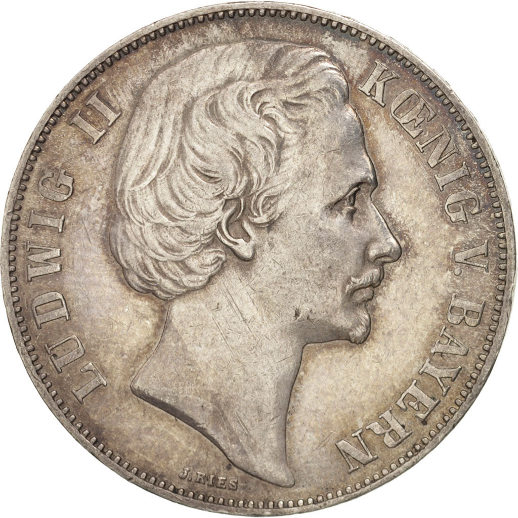German States, BAVARIA, Ludwig II, Thaler, 1871, Munich, Silver, KM:889