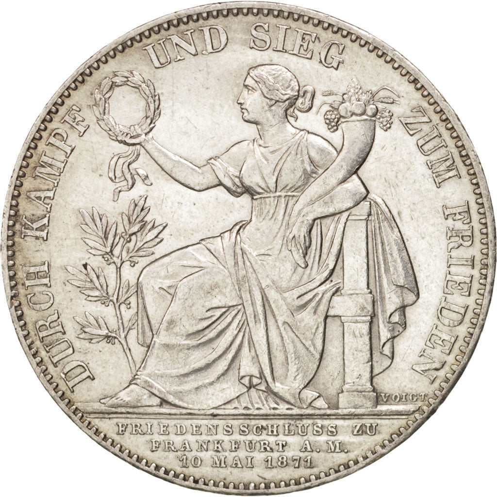 German States, BAVARIA, Ludwig II, Thaler, 1871, Munich, Silver, KM:889