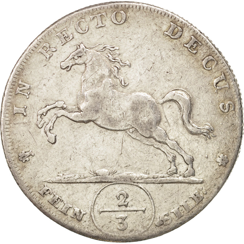 German States, BRUNSWICK-LUNEBURG, 2/3 Thaler (Gulden), 1701 HB, KM:17