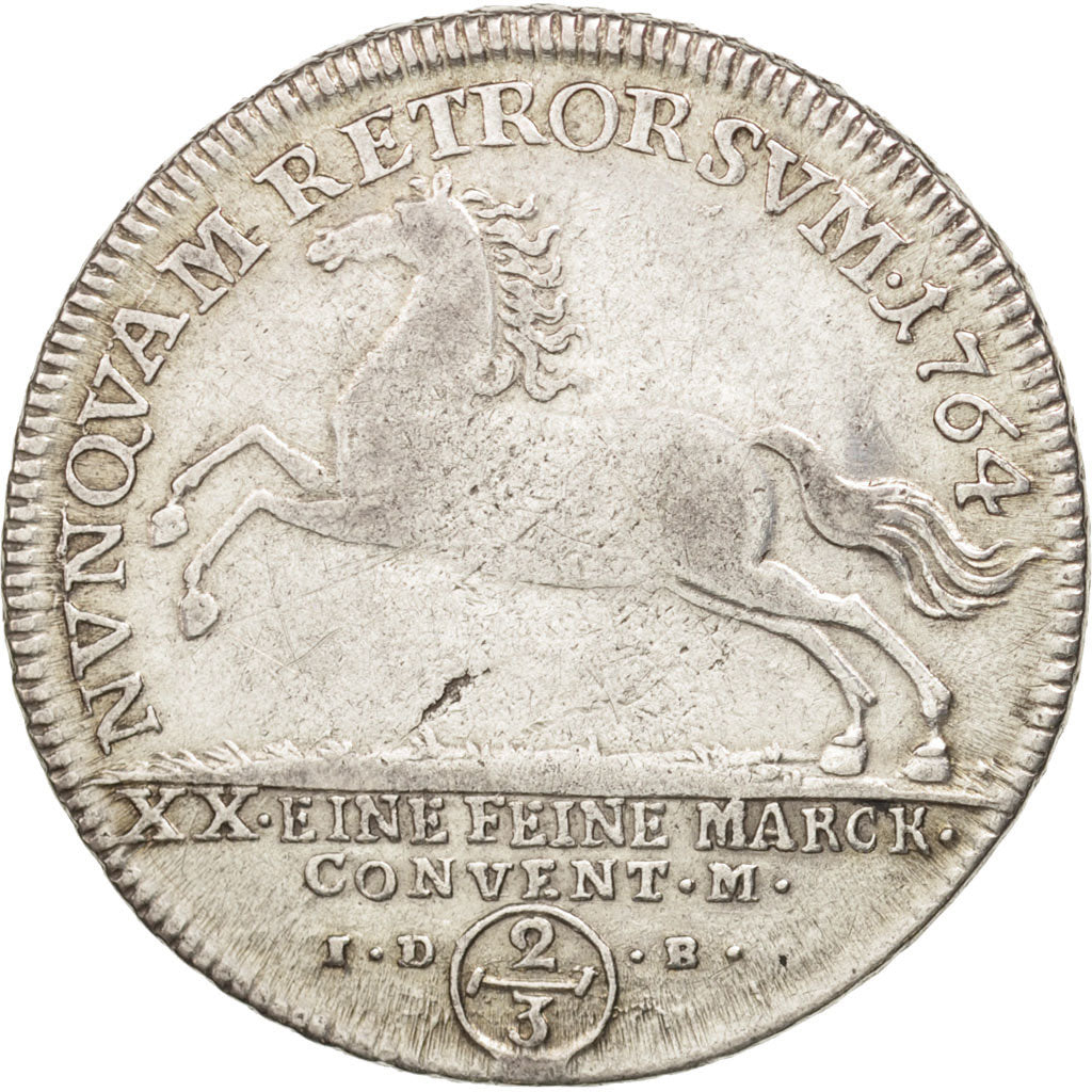 Coin, German States, BRUNSWICK-WOLFENBUTTEL, Karl I, 2/3 Thaler, 1764