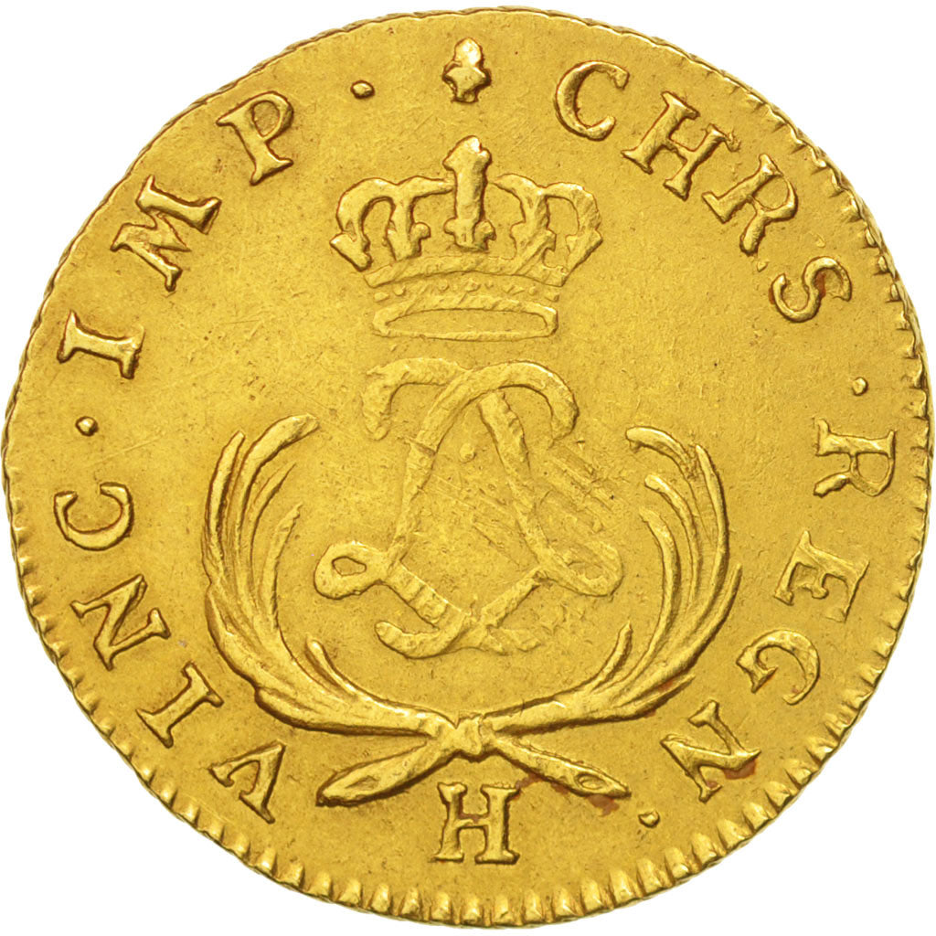 Moneta, Francia, Louis XV, Louis d'or Mirliton, palmes courtes, Louis d'Or