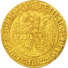 France, Henri VI De Lancastre, Salut d'or, 1423, Rouen, Or, Duplessy:443A