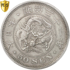 Japan, Mutsuhito, 50 Sen, 1898, Silver, KM:25, PCGS MS63