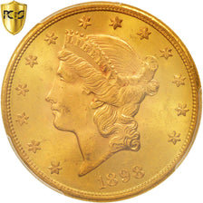 Moneda, Estados Unidos, Liberty Head, $20, Double Eagle, 1898, U.S. Mint, San
