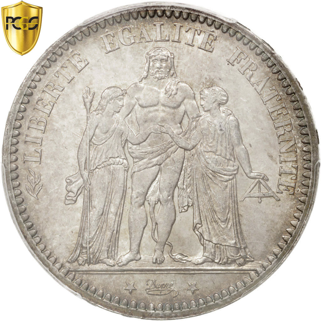 France, Hercule, 5 Francs, 1873 A, Paris, PCGS MS65, KM:820.1
