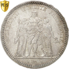 France, Hercule, 5 Francs, 1873 A, Paris, PCGS MS65, KM:820.1