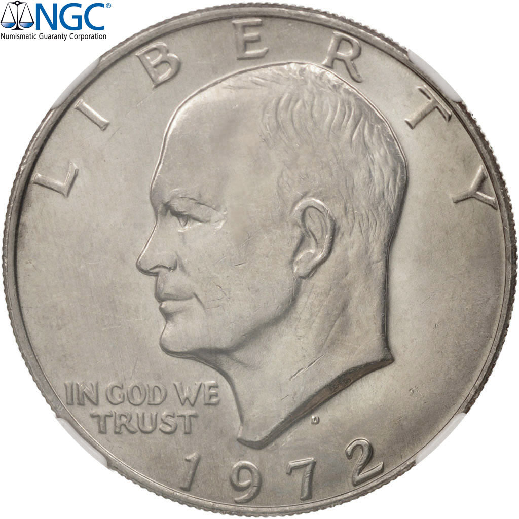 United States, Eisenhower Dollar, 1972-D, NGC MS66, KM:203