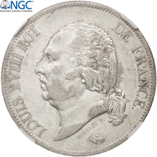 Munten, Frankrijk, Louis XVIII, Louis XVIII, 5 Francs, 1816, Paris, NGC, XF45