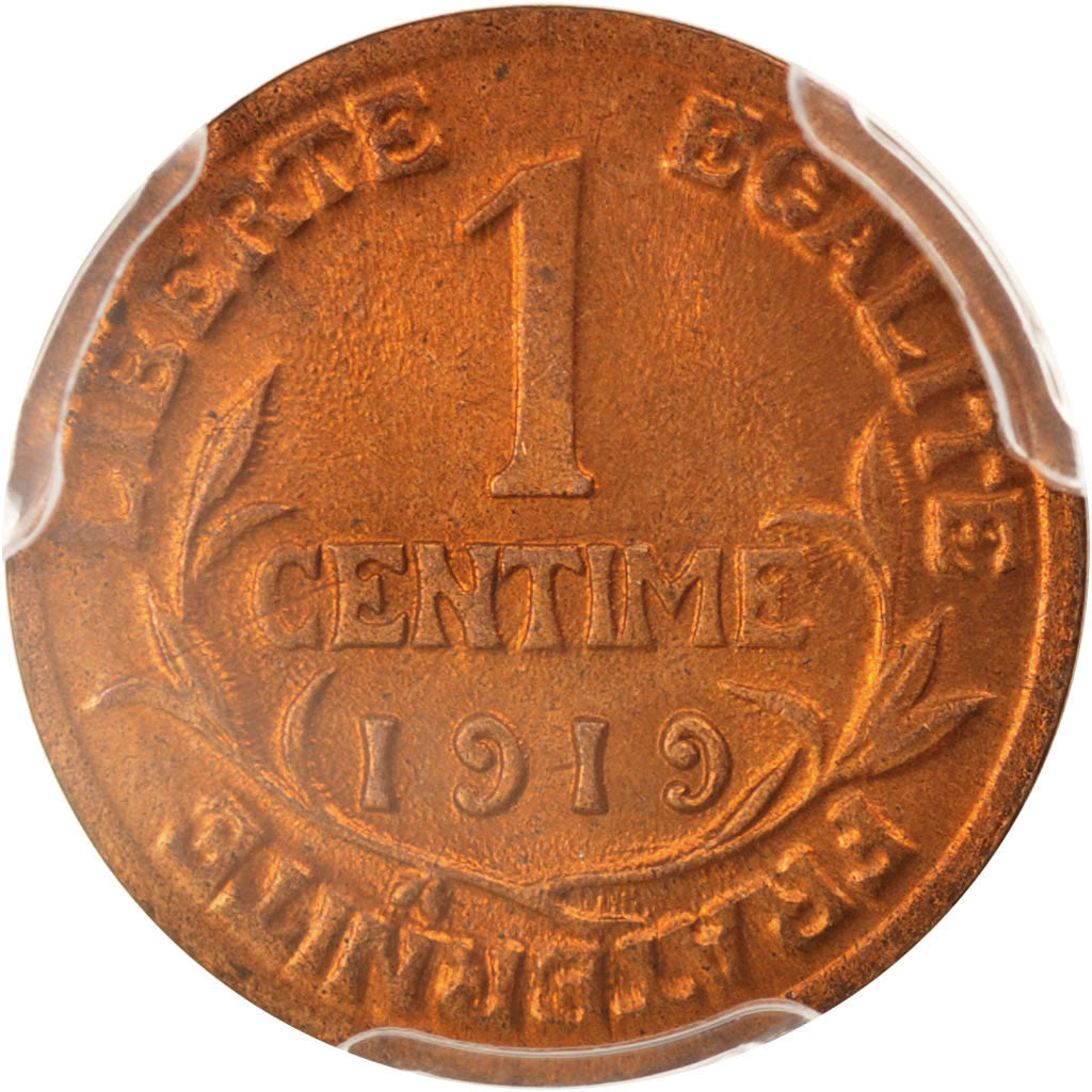 Coin, France, Dupuis, Centime, 1919, Paris, PCGS, MS66RD, MS(65-70), Bronze