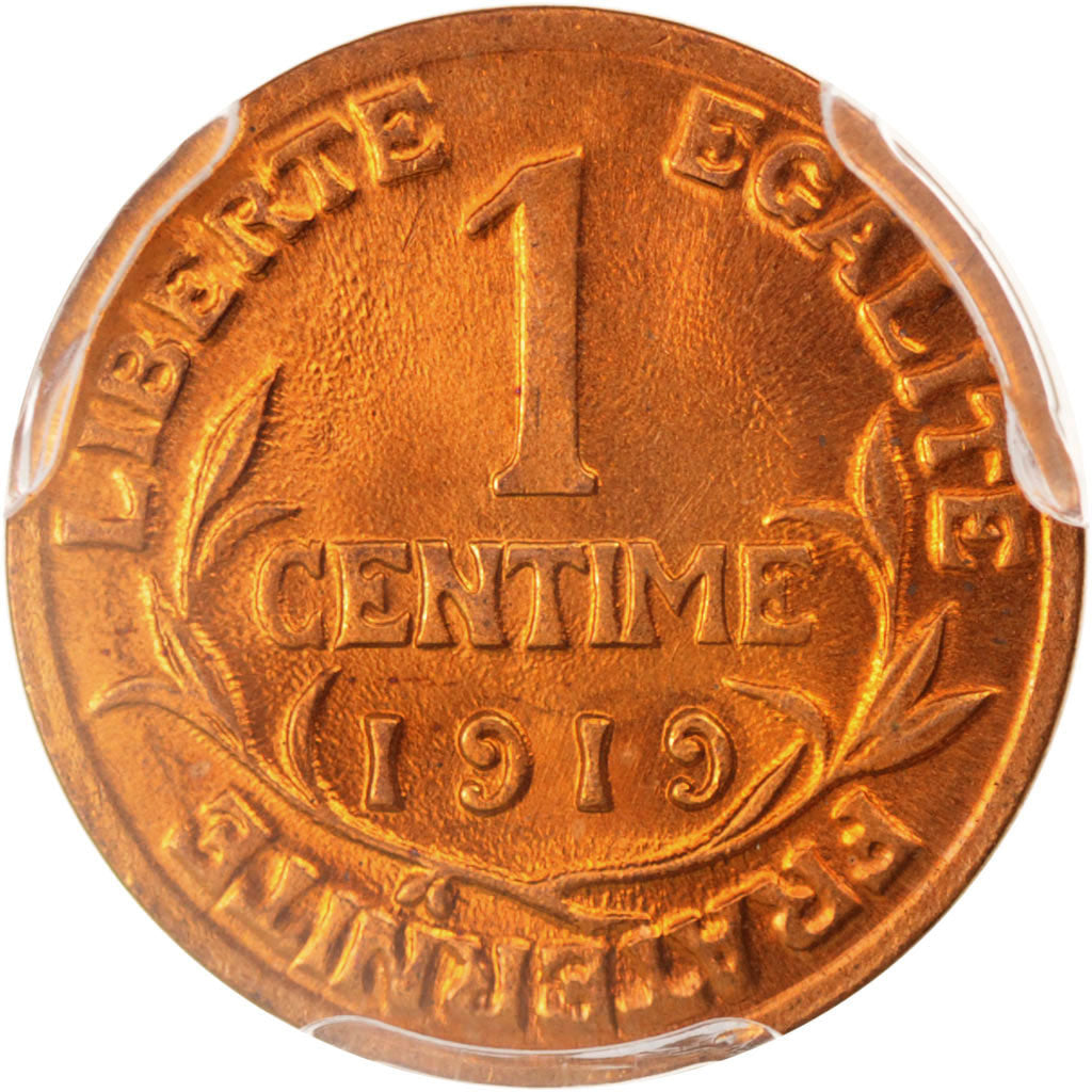 France, Dupuis, Centime, 1919, Paris, PCGS MS66RD, KM:840