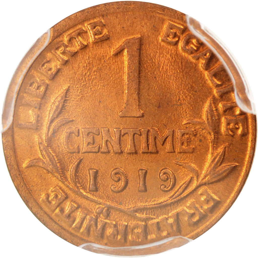 France, Dupuis, Centime, 1919, Paris, PCGS MS66RD, KM:840