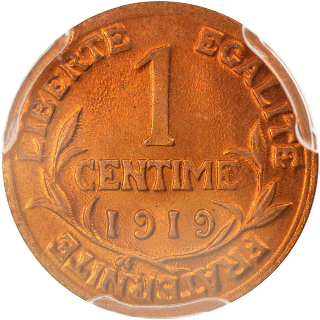 France, Dupuis, Centime, 1919, Paris, PCGS MS66RD, KM:840