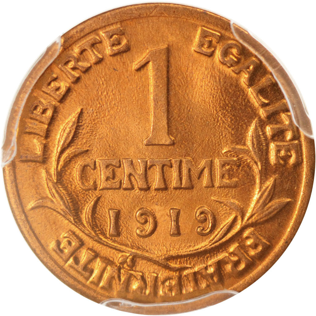 France, Dupuis, Centime, 1919, Paris, PCGS MS67RD, KM:840