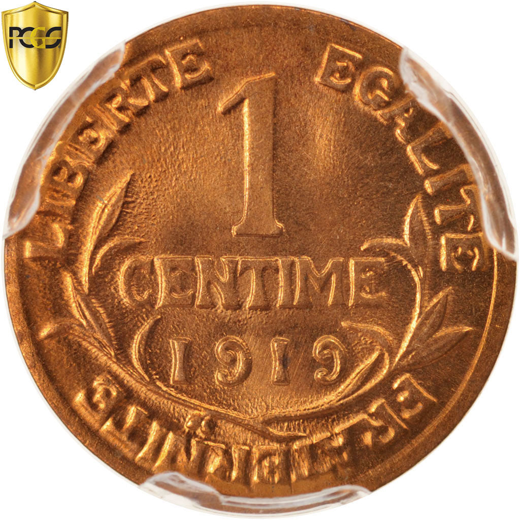 Coin, France, Dupuis, Centime, 1919, Paris, PCGS, MS67RD, MS(65-70), Bronze