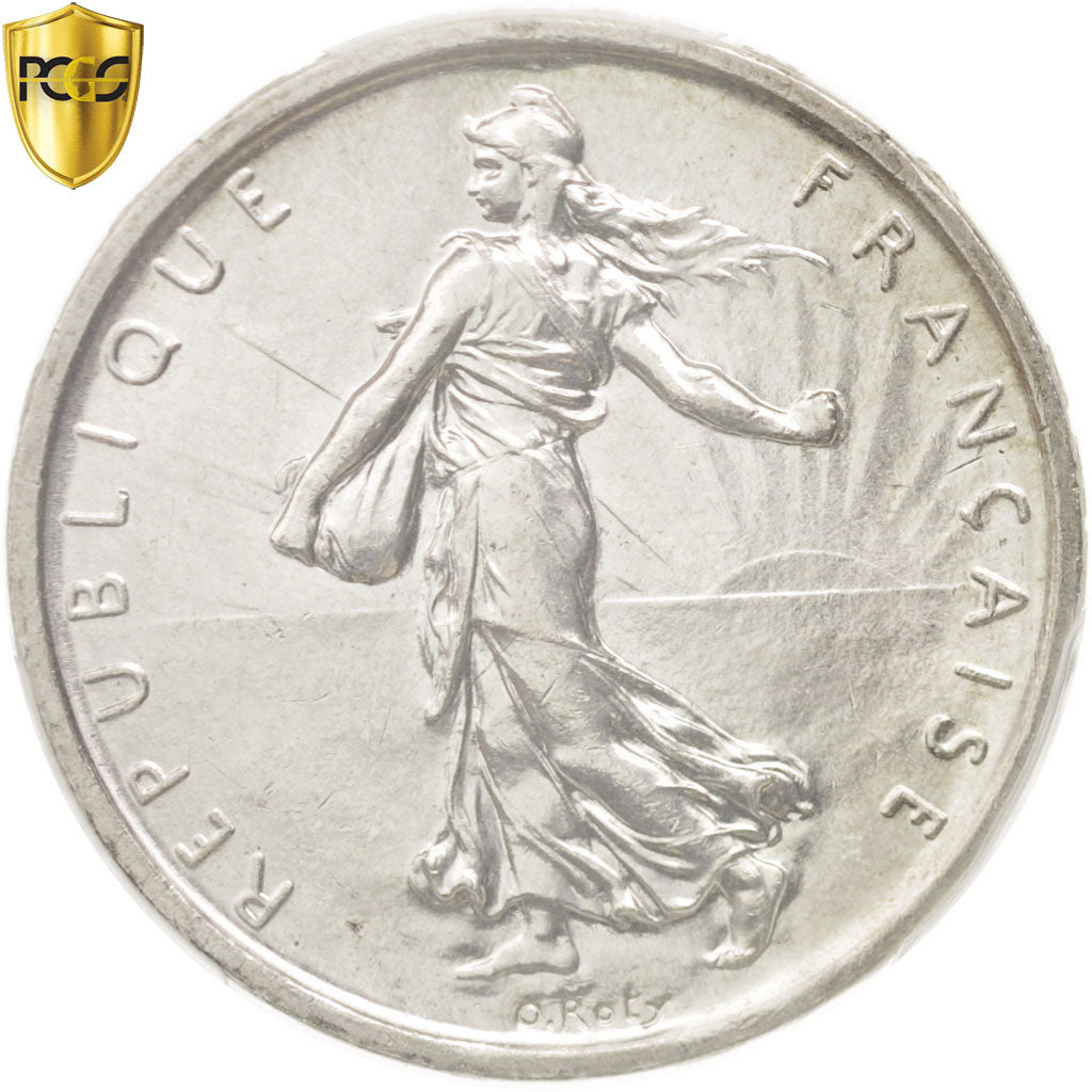 Monnaie, France, Semeuse, 5 Francs, 1960, Paris, PCGS, MS64, SPL+, Argent