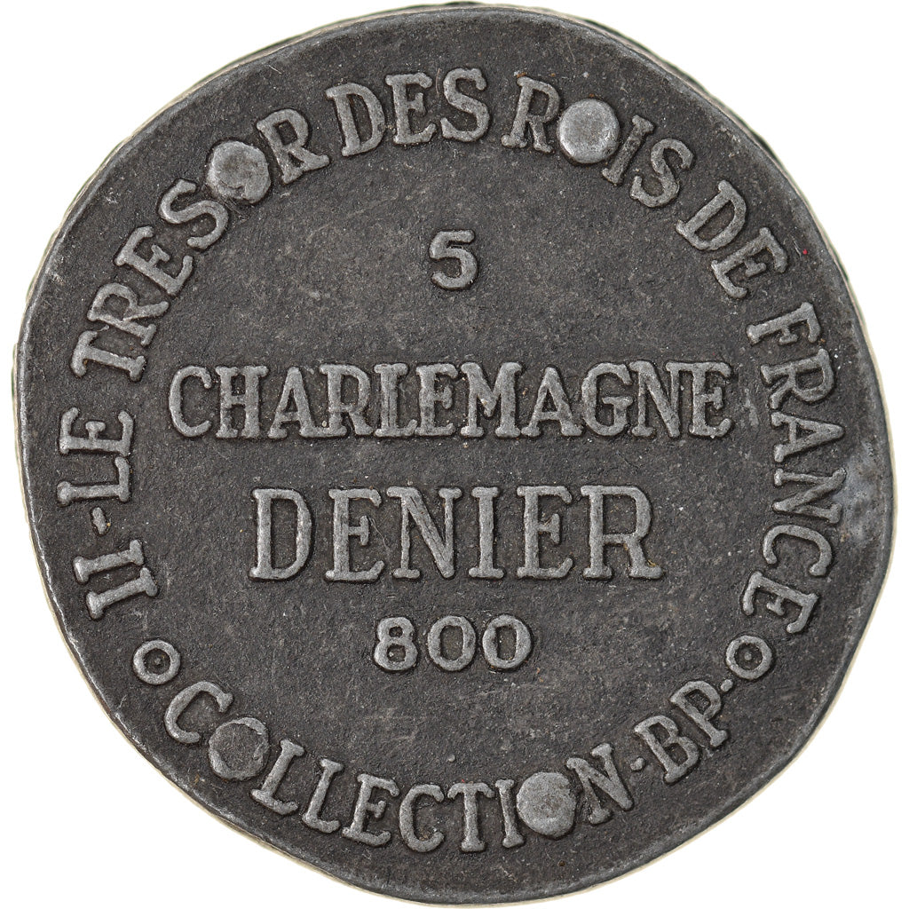 France, Token, Collection BP, Denier de Charlemagne, History, AU(55-58), Copper