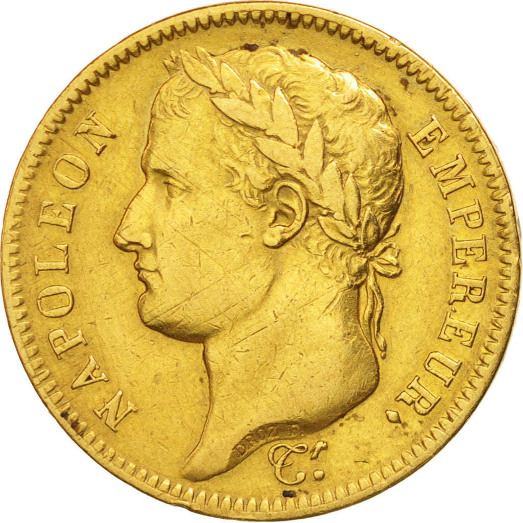 France, Napoleon I, 40 Francs, 1812 A, Paris, Gold, KM:696.1