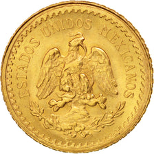 Mexico, 2-1/2 Pesos, 1945, Mexico City, Gold, KM:463