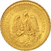 Mexico, 2-1/2 Pesos, 1945, Mexico City, Gold, KM:463