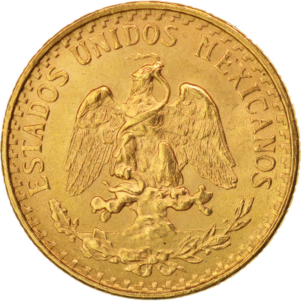 Mexico, 2 Pesos, 1945, Mexico City, Gold, KM:461