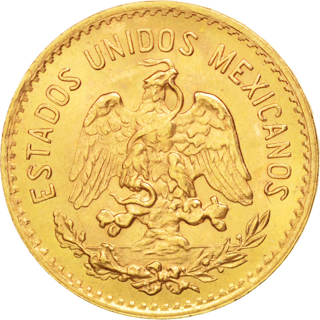Mexico, 5 Pesos, 1955, Mexico City, Gold, KM:464