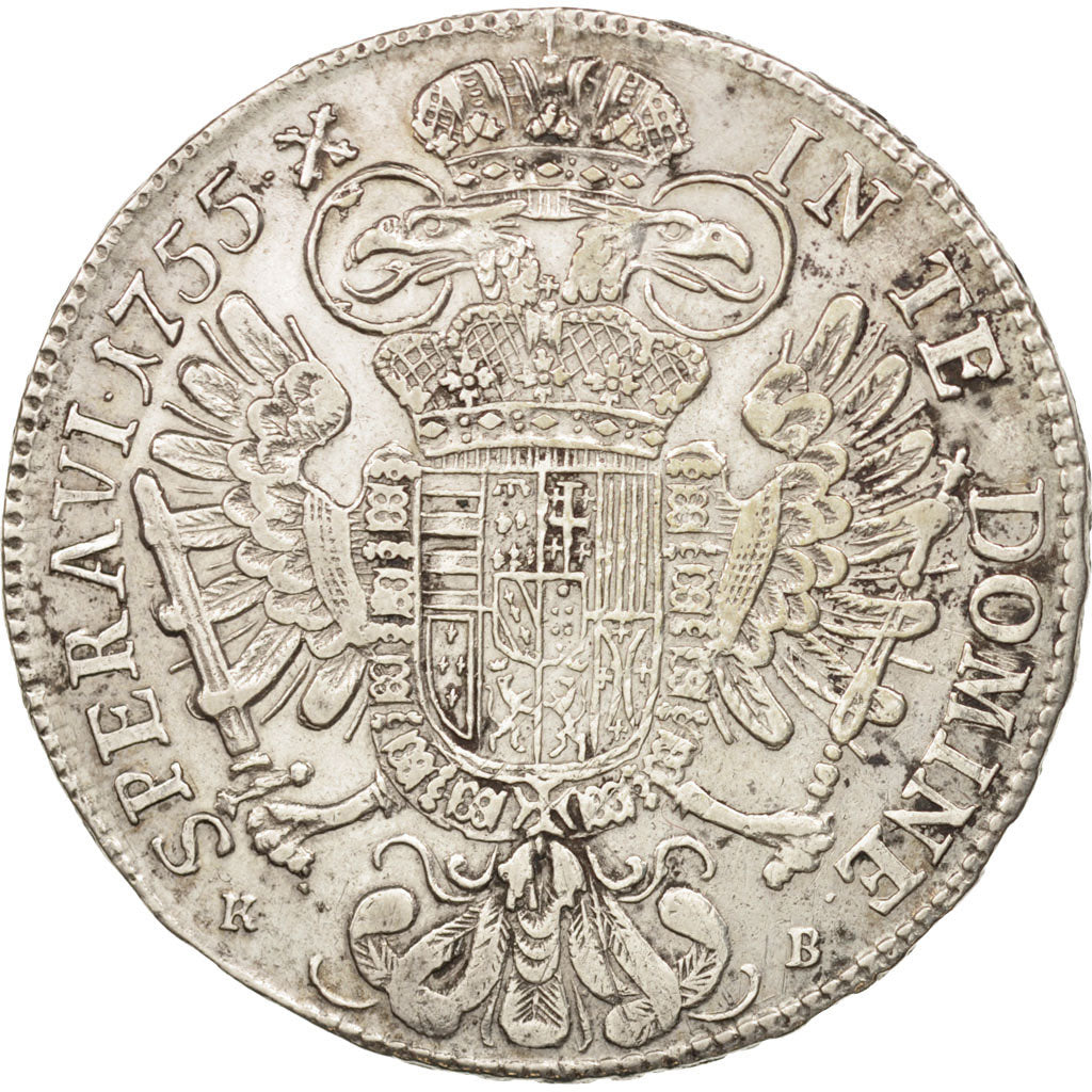 Coin, Austria, Franz I, Thaler, 1755, EF(40-45), Silver, KM:2038