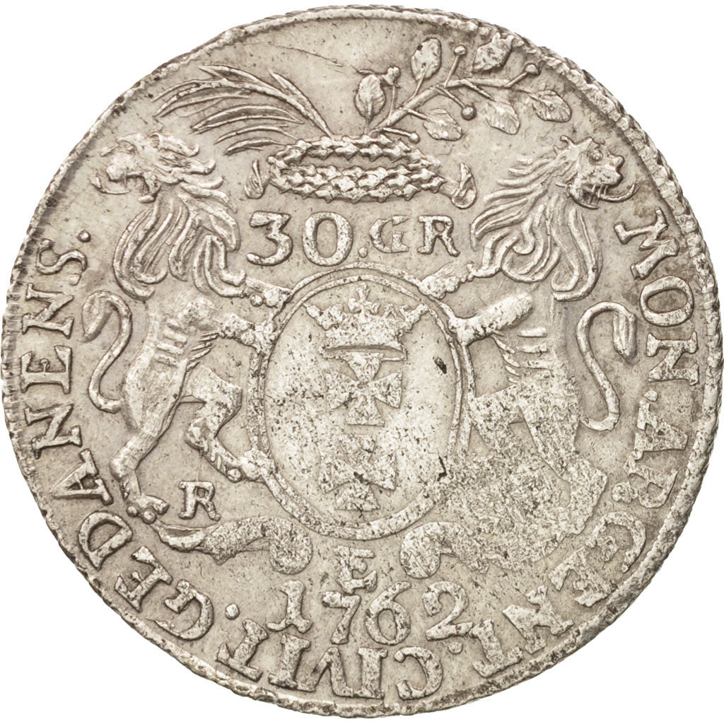 Coin, Poland, 30 groszy, 1762, AU(50-53), Silver