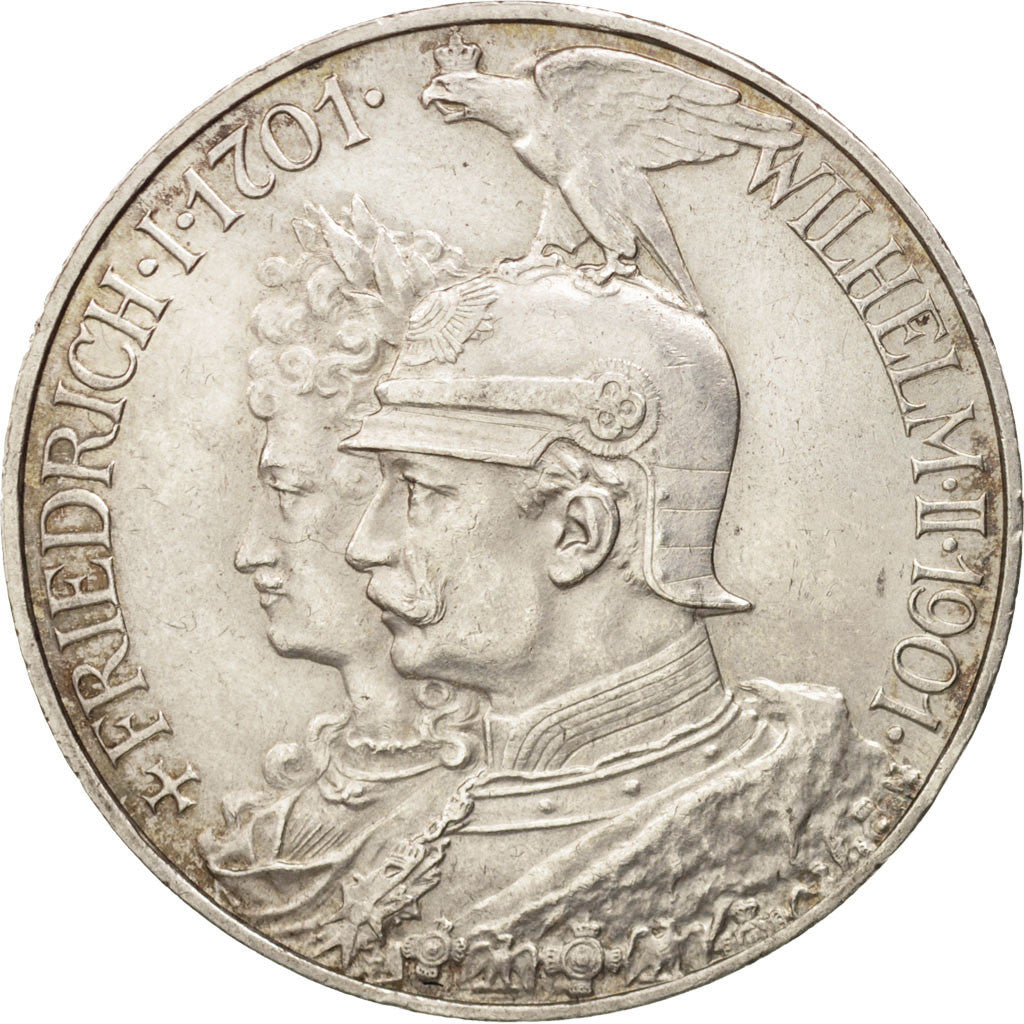 German States, PRUSSIA, Wilhelm II, 5 Mark, 1901, Berlin, KM:526