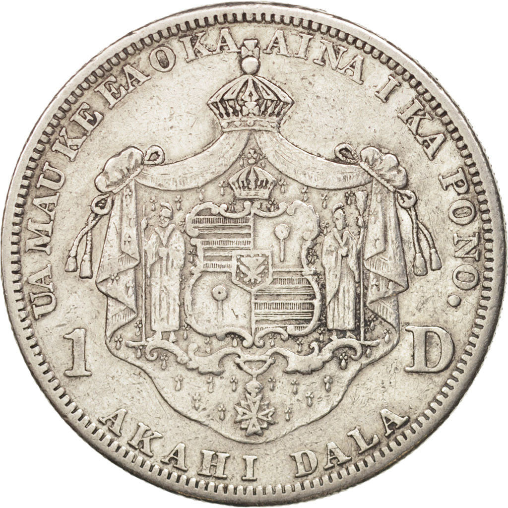 Hawaii, Kalakaua I, Dollar, Akahi Dala, 1883, Argent, KM:7