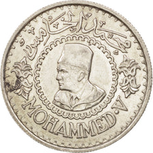Morocco, Mohammed V, 500 Francs, 1956, Paris, Silver, KM:54