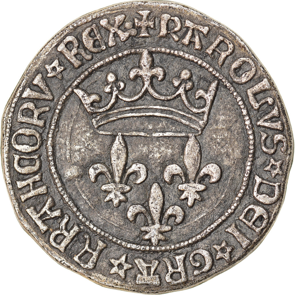 France, Jeton, Collection BP, Gros Charles VII, History, SUP, Cuivre