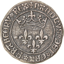 France, Jeton, Collection BP, Gros Charles VII, History, SUP, Cuivre