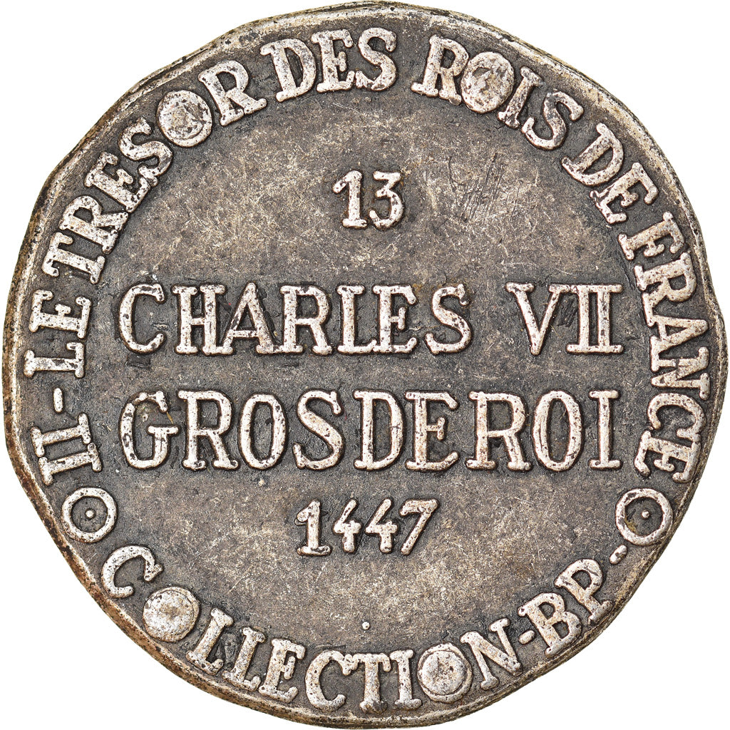 France, Jeton, Collection BP, Gros Charles VII, History, SUP, Cuivre