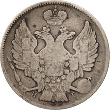 Russia, Nicholas I, 20 Kopeks, 1838, St. Petersburg, Silver, KM:165