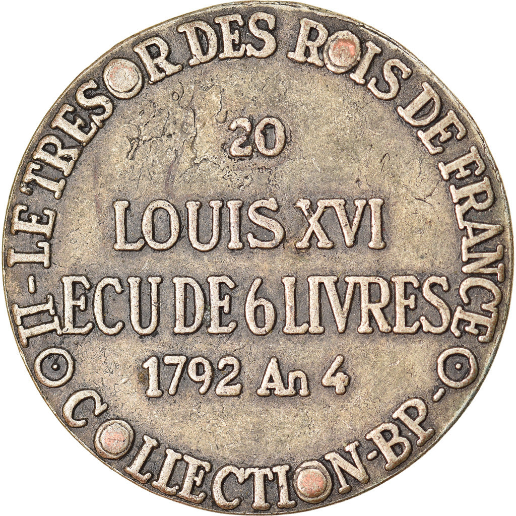 France, Jeton, Collection BP, Ecu de 6 Livres Louis XVI, History, SUP, Cuivre