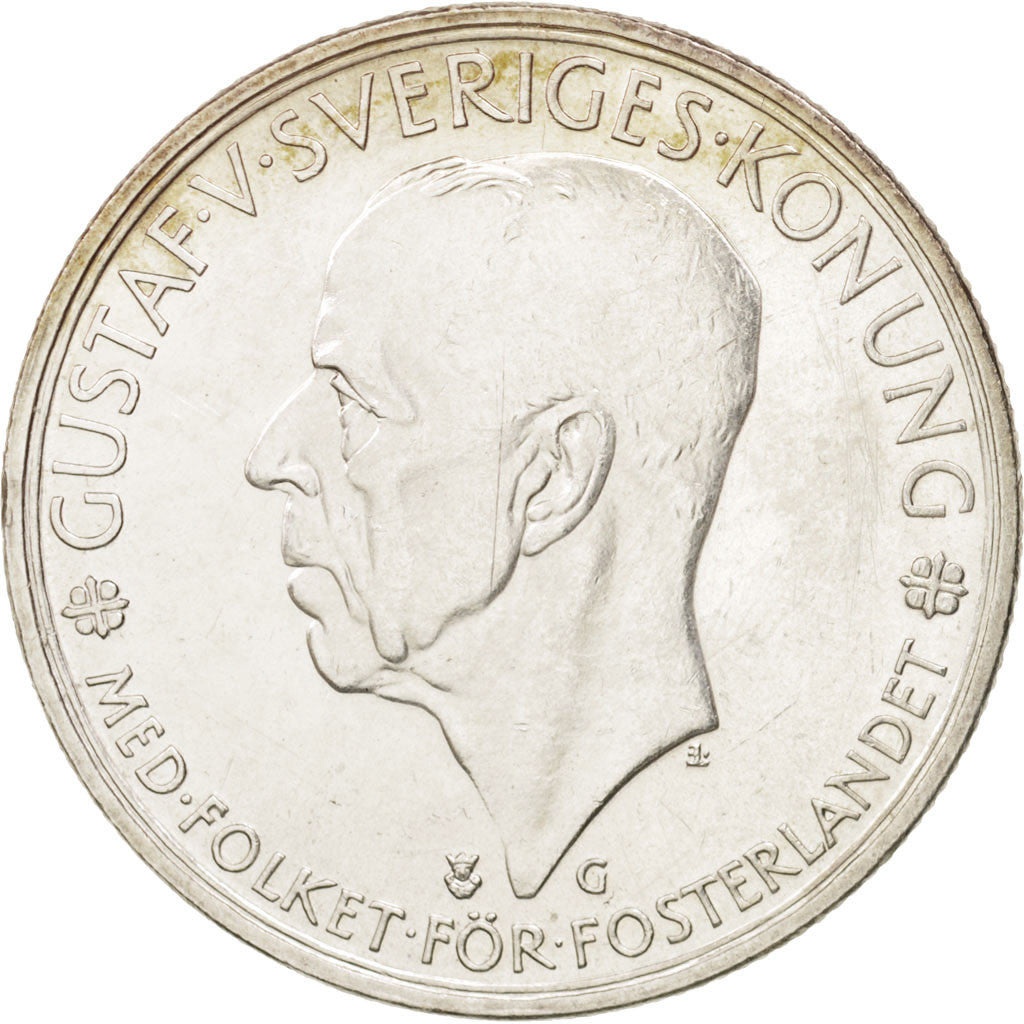 Schweden, Gustaf V, 5 Kronor, 1935, Silber, KM:806