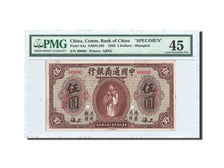 Biljet, China, 5 Dollars, 1920, 1920-01-15, KM:4As, Gegradeerd, PMG