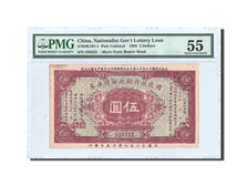 China, Nationalist Government, 5 Dollars, 1926, PMG AU55, Pick UNL