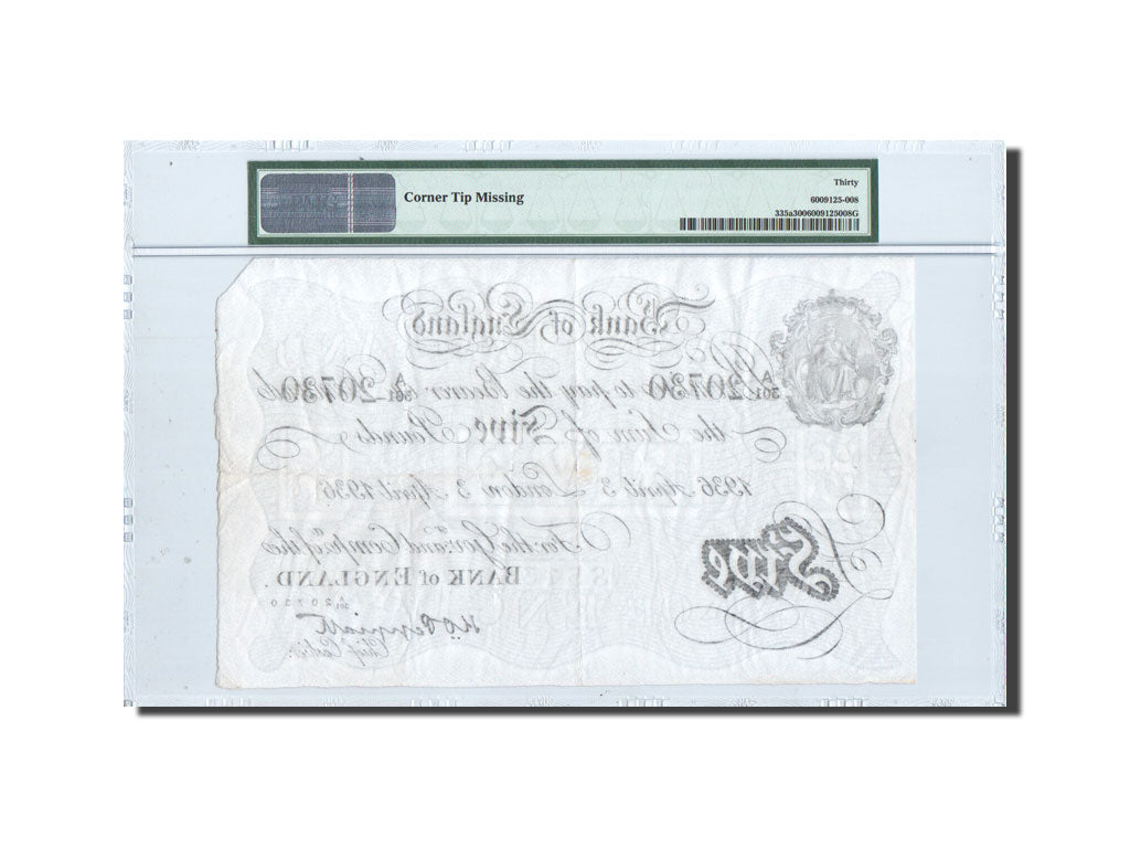 Great Britain, 5 Pounds, 1936, PMG VF30, KM:335a