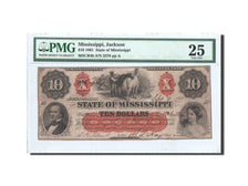 Billet, États-Unis, 10 Dollars, 1861, 1861-9-9, Gradée, PMG, 6008810-002, TB