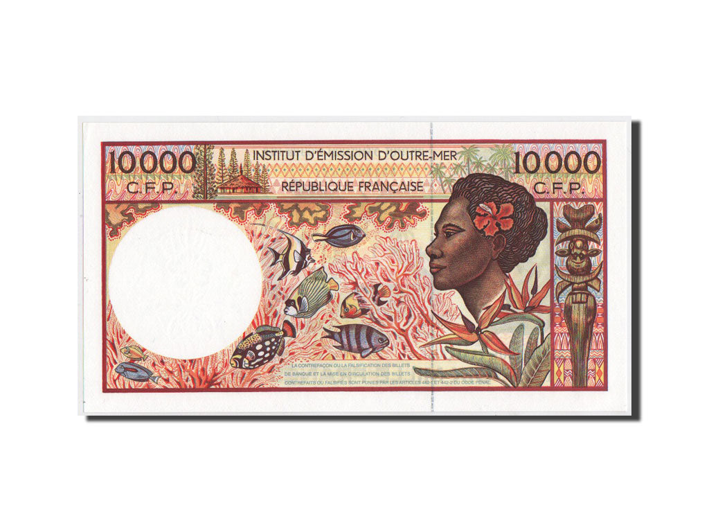 French Pacific Territories, 10,000 Francs, 1986, KM:4b, UNC