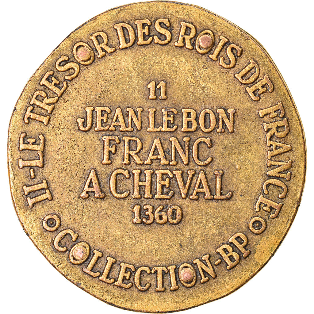 France, Jeton, Collection BP, Franc à Cheval, Jean Le Bon, History, SUP, Cuivre