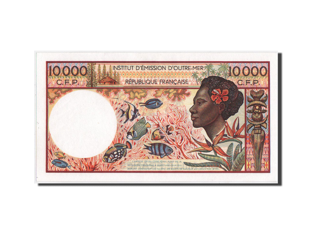 French Pacific Territories, 10,000 Francs, 1986, KM:4a, UNC