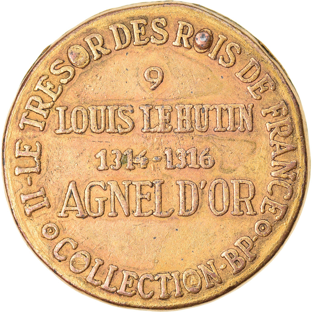 France, Jeton, Collection BP, Agnel d'Or, Louis le Hutin, History, SUP, Cuivre