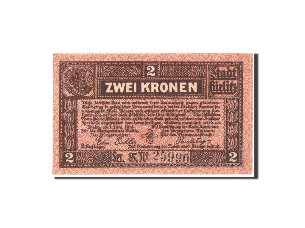 Banconote, Polonia, 2 Kronen, 1919, 1919, SPL